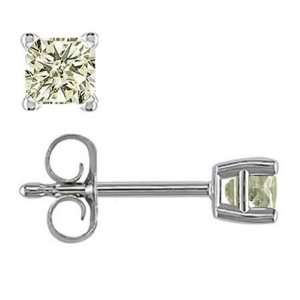  3/8 CT Diamond Stud Earrings 14k White Gold (I1 I2 Clarity 