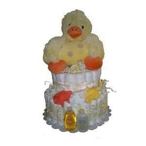  Ducky Duck Plush with Blanket Diaper Cake 
