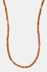 Michael Kors Long Barrel Bead & Pavé Necklace