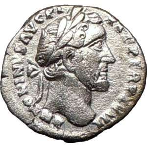 ANTONINUS PIUS 148AD Ancient Authentic Silver Roman Coin Fortuna Luck 