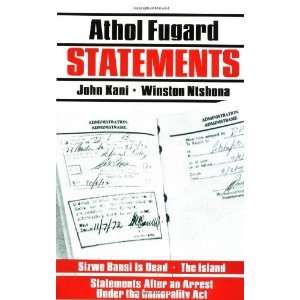  Statements [Paperback] Athol Fugard Books