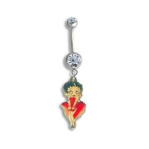 CLEAR   Betty Boop Marilyn Monroe Belly Button Ring 
