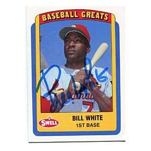  Bill White Autographed/Signed 1990 Swell Card Sports 