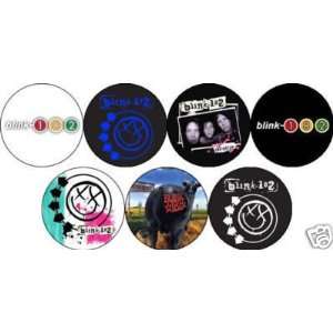 Set of 7 BLINK 182 Pinback Buttons 1.25 Pins / Badges BLINK 182