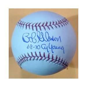 Bob Gibson Autographed Ball   w CY 68 70
