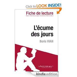 écume des jours de Boris Vian (Fiche de lecture) (French Edition 