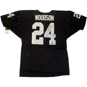 Charles Woodson Oakland Raiders Autographed Wilson Black Jersey with 