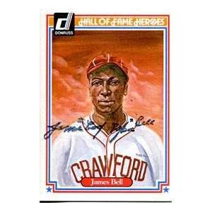 James Cool Papa Bell Autographed 1983 Donruss HOF Card   Signed MLB 