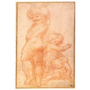  Three Putti, Note Card by Correggio, 5x7
