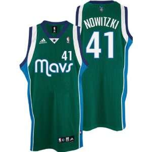 Dirk Nowitzki Jersey adidas Green Swingman #41 Dallas Mavericks 