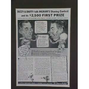Dizzy & Daffy Dean St. Louis Cardinals 1936 Ingrams Shaving Contest 