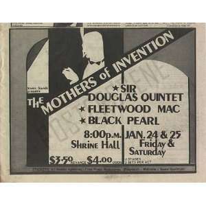  Fleetwood Mac Zappa Doug Sahm Shrine 1970 Concert Ad