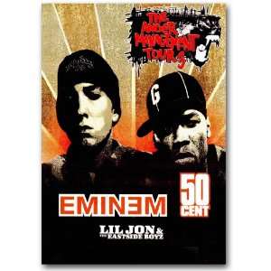  Eminem 50 Cent Poster   Concert Flyer