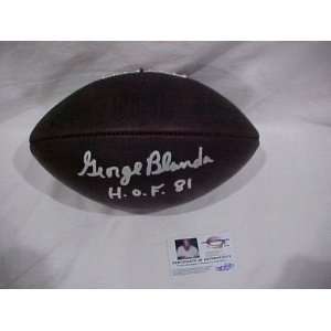 George Blanda Full Size Autographed Chicago Bears Official Wilson NFL 