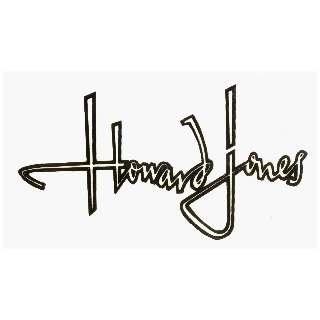 Howard Jones   Black Logo on Clear   Reverse Reading Window Sticker 