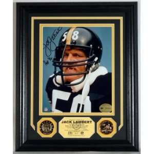 Jack Lambert Autographed Photomint with Gold Coins