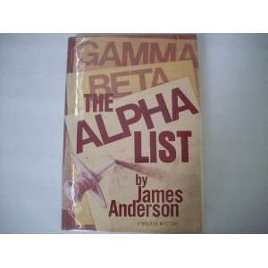  THE ALPHA LIST James Anderson Books