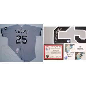  Jim Thome Signed White Sox Majestic Grey Road Authentic 