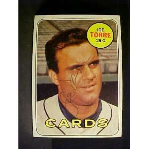  Joe Torre St. Louis Cardinals #460 1969 Topps Signed 