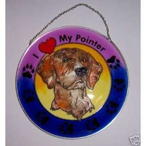   Stained Glass Suncatcher   I Love My Pointer Dog 6 