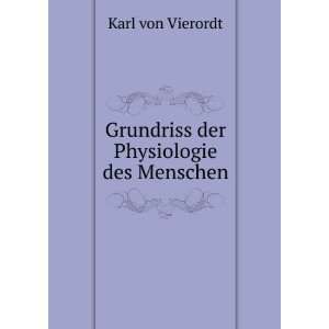  Grundriss der Physiologie des Menschen Karl von Vierordt Books