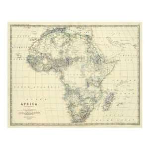  Alexander Keith Johnston   Africa, 1861 Giclee