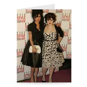  Amy Winehouse and Kelly Osbourne   Greeting Card (Pack of 