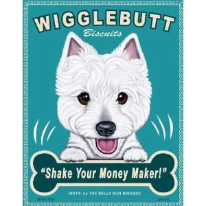 Retro Pets   West Highland White Terrier Art   Wigglebutt Biscuits 