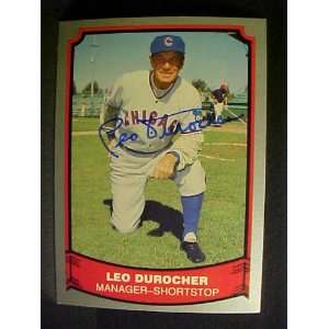 Leo Durocher Chicago Cubs #27 1988 Baseball Legends Signed Baseball 