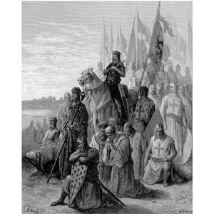   Card Gustave Dore Crusades Louis IX Before Damietta
