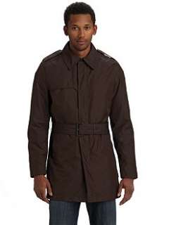 Tumi   Poly Fall Belted Trenchcoat/Dark Earth