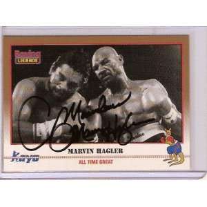 Marvin Hagler Autographed 1991 Kayo Cards Boxing Card  