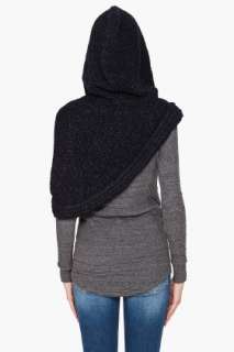 Helmut Lang Black Snood Hood for women  