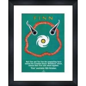 NEIL FINN Finn   Custom Framed Original Ad   Framed Music 