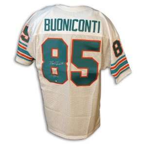 Nick Buoniconti Autographed/Hand Signed White Custom Jersey with 17 0 