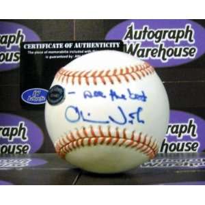  Oliver North Autographed/Hand Signed Baseball Sports 