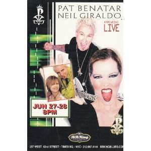 Pat Benatar June 27, 2005 / ASIA July 12, 2005 Promo Postcard BB King 