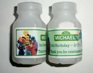 30 SESAME STREET BIRTHDAY PARTY FAVORS BUBBLE LABELS  