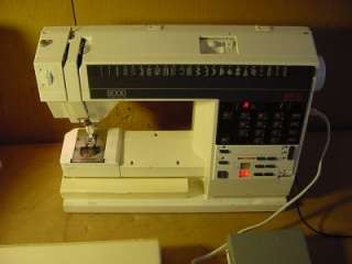 ELNA 8000 COMPUTER SEWING MACHINE. POWERED UP AND WORKED. THIS IS IN 