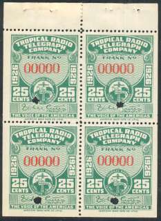 Tropical Radio Telegraph Stamp 1926  