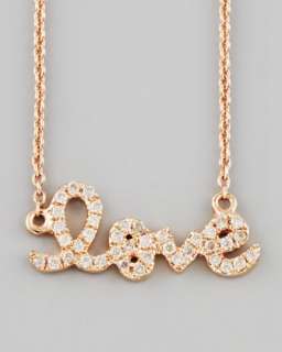 Rose Gold Diamond Love Necklace, Small