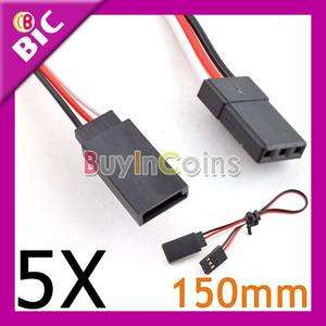 5X RC Servo Extension Cord Cable Wire 150mm Lead JR  