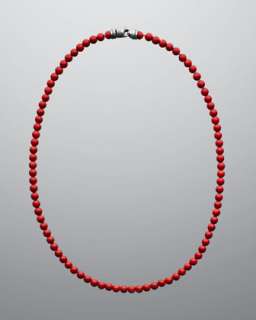 6mm Red Coral Spiritual Bead Necklace