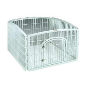 Pet Fence Indoor Outdoor Plastic Exercise Containment Pen Gate Dog 