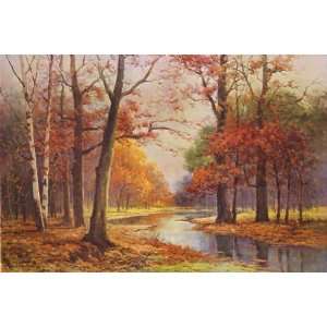  Robert Wood 36W by 24H  Autumn Glade CANVAS Edge #6 1 