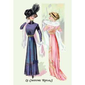  Costume Royals Two Robespierre Silk Gowns 24X36 Canvas 