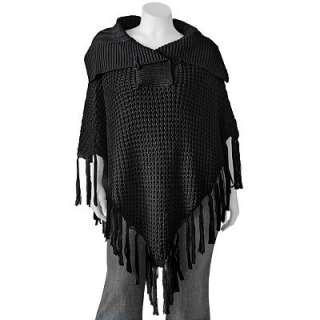 Say What? Openwork Poncho Sweater   Juniors Plus