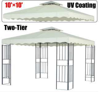 New 10x10 2 Tier Canopy Patio Gazebo Replacement Top Cover UV 