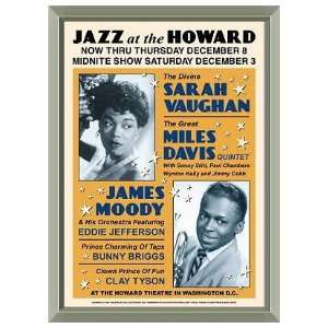 Sarah Vaughan and Miles Davis 1960 Concert Poster Reproduction 