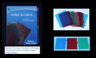 25 Coupon Sleeve Variety Pack for Binder Organizer  